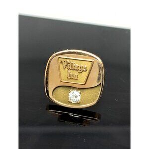 Village Inn Restaurant Diamond 10k Yellow Gold Service Pin No Back